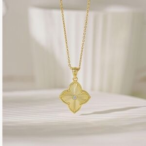 Four Leave Clover Gold Plated Necklace